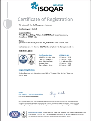 ISO 45001 Certificate